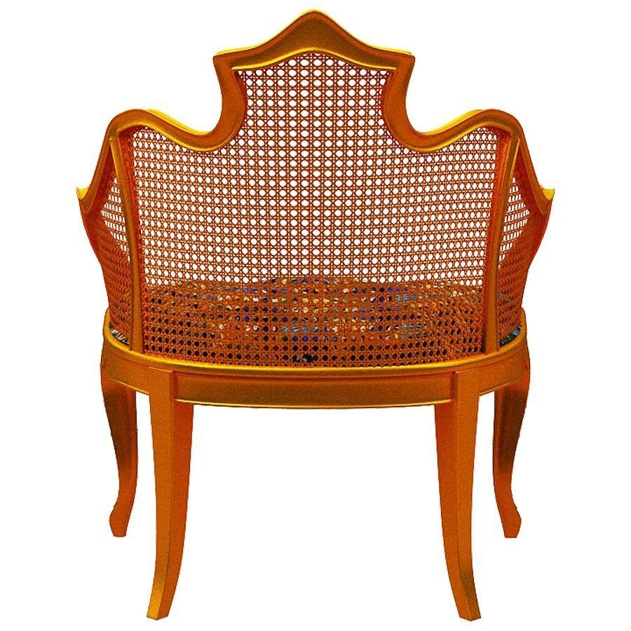 Classical sofa set Low-poly 3D model_7