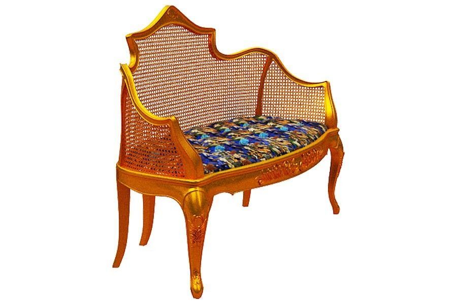 Classical sofa set Low-poly 3D model_10