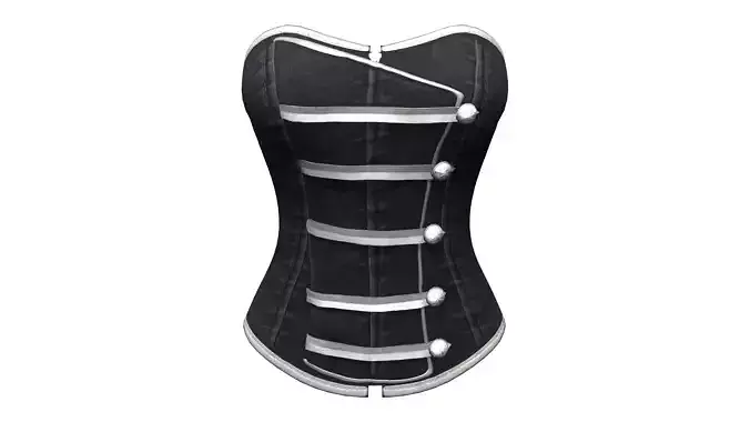 Black Button Down Corset