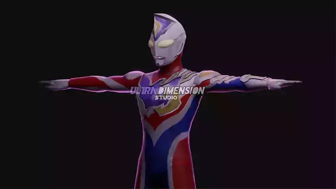 Ultraman Decker Flash Type - 3D Model