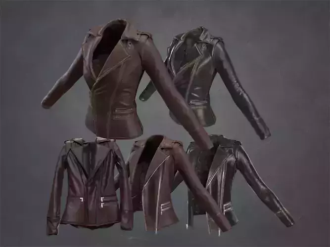  woman leather jacket 