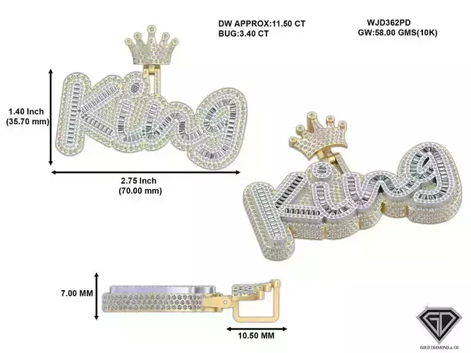 king pendant necklace