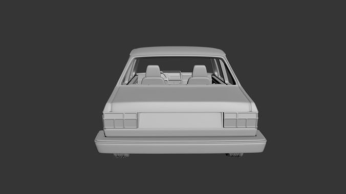 Volkswagen Jetta 1979 4 Door 3D print model 4