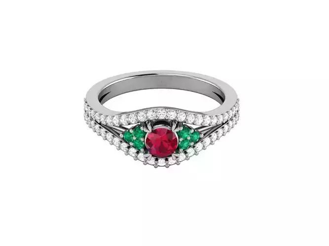 Engagement Wedding Ring 3dm STL OBJ FBX Render Details 3D print model