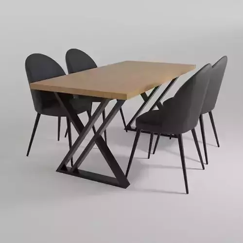 Dining table with chairs