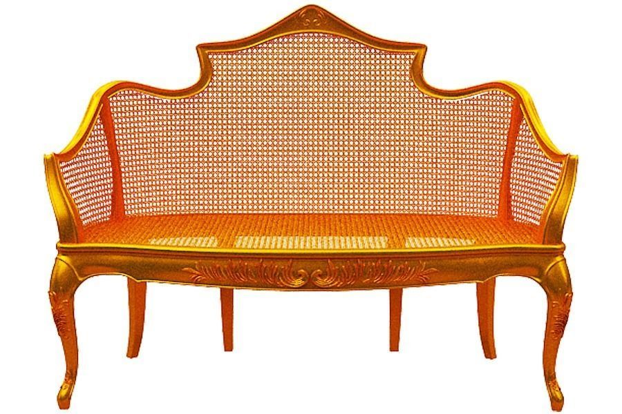 Classical sofa set Low-poly 3D model_14