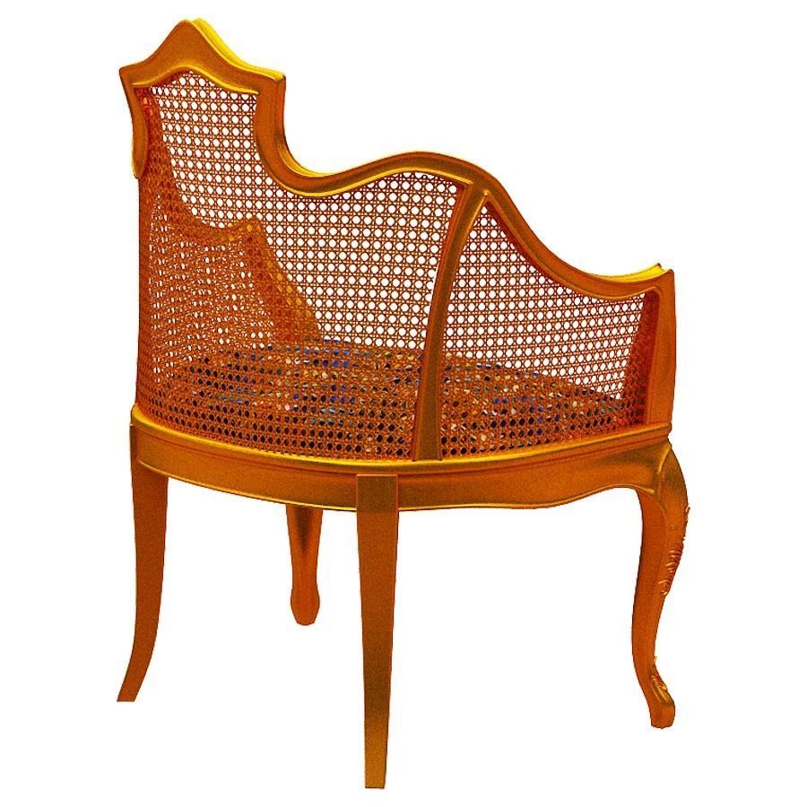 Classical sofa set Low-poly 3D model_7