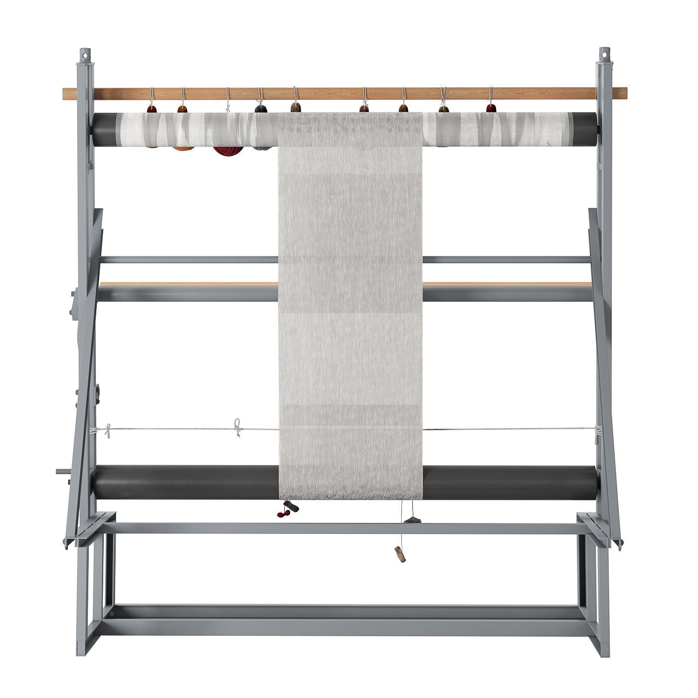 Weaving machine carpet creator Low-poly 3D model_6