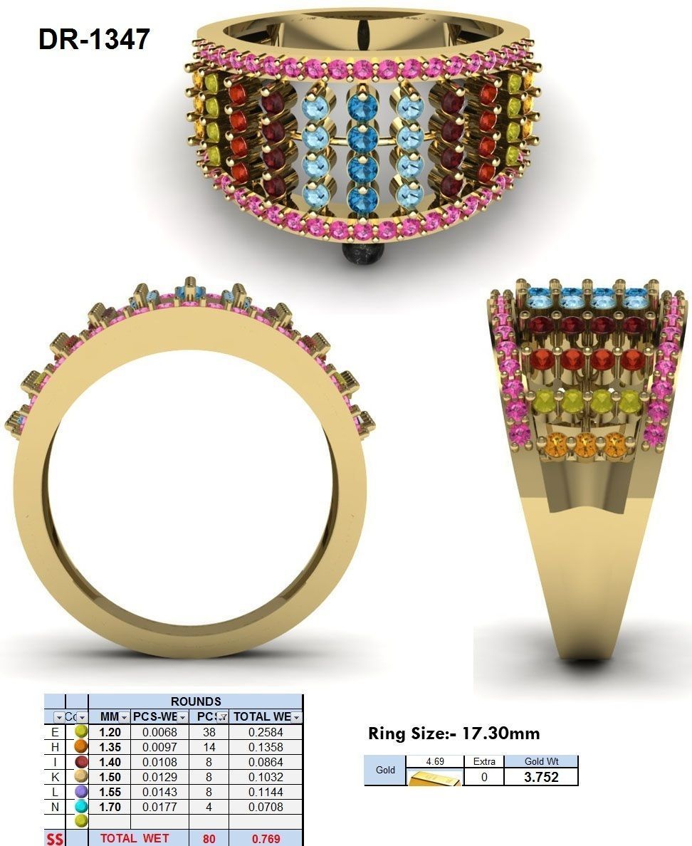 Engagement Wedding Ring 3dm STL OBJ FBX Render Details 3D print model_8