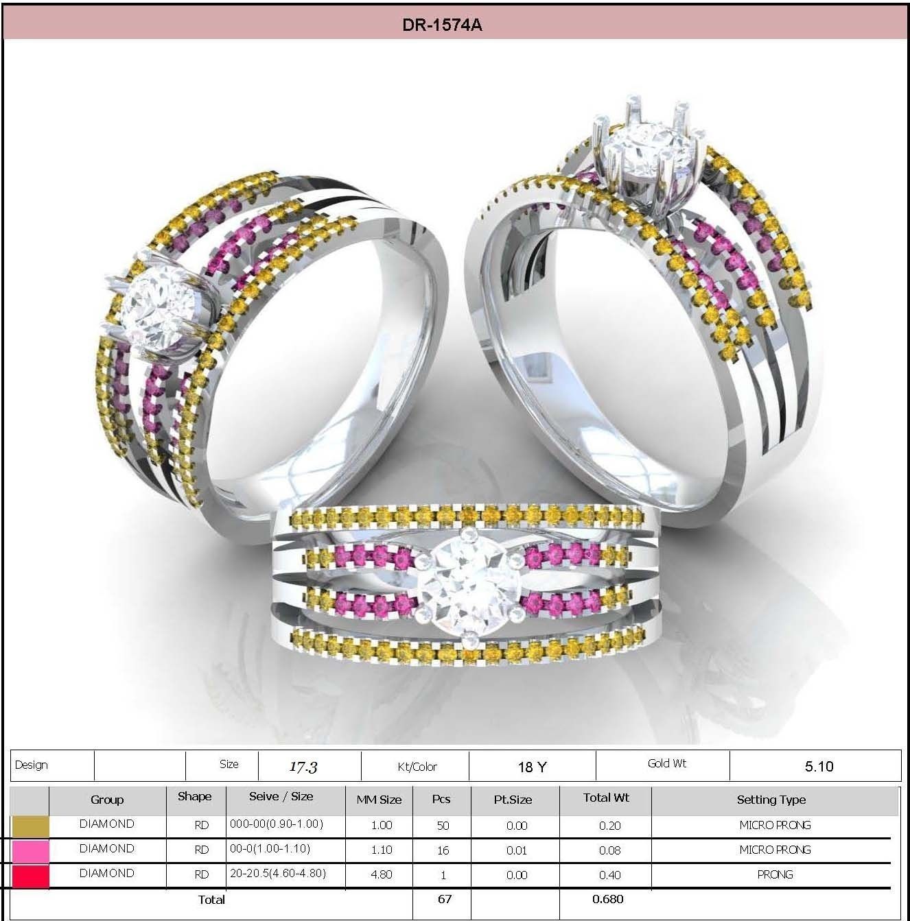 Engagement Wedding Ring 3dm STL OBJ FBX Render Details 3D print model_8