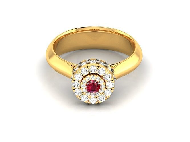 Engagement Wedding Ring 3dm STL OBJ FBX Render Details 3D print model