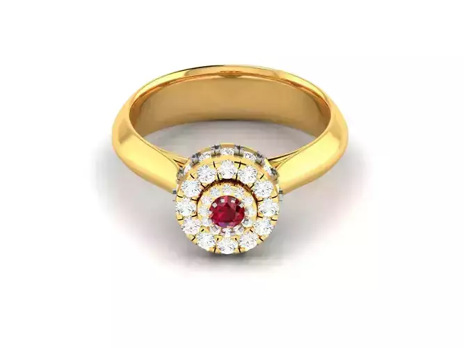Engagement Wedding Ring 3dm STL OBJ FBX Render Details 3D print model
