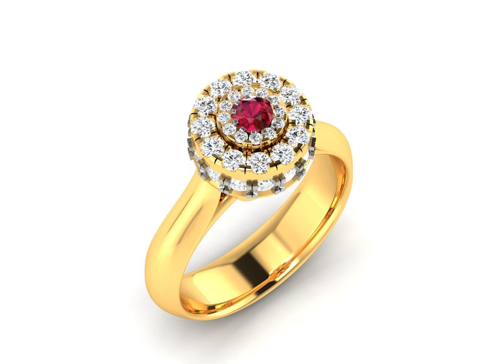 Engagement Wedding Ring 3dm STL OBJ FBX Render Details 3D print model_1