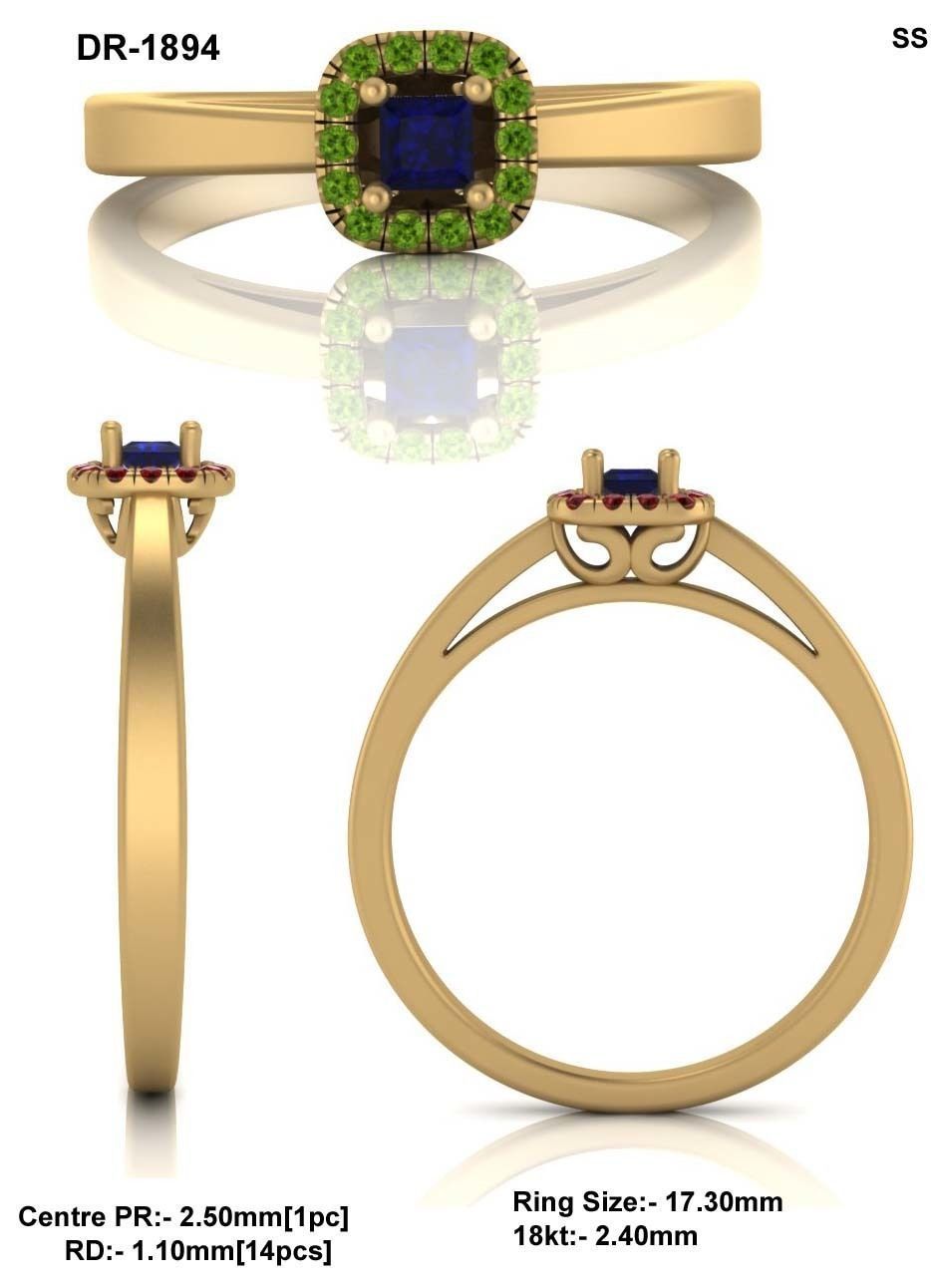 Engagement Wedding Ring 3dm STL OBJ FBX Render Details 3D print model_9