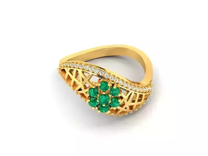 Engagement Wedding Ring 3dm STL OBJ FBX Render Details