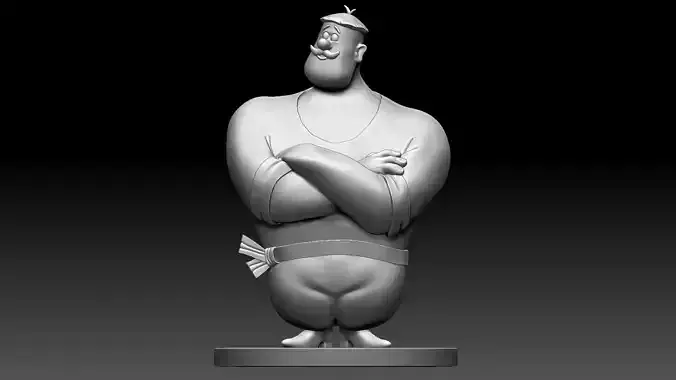 Cartoon Ukrainian cossack 3D print model