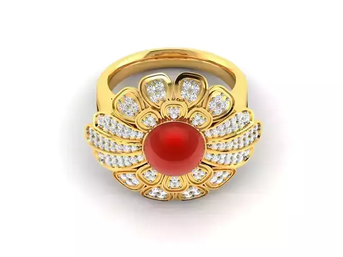Engagement Wedding Ring 3dm STL OBJ FBX Render Details 3D print model