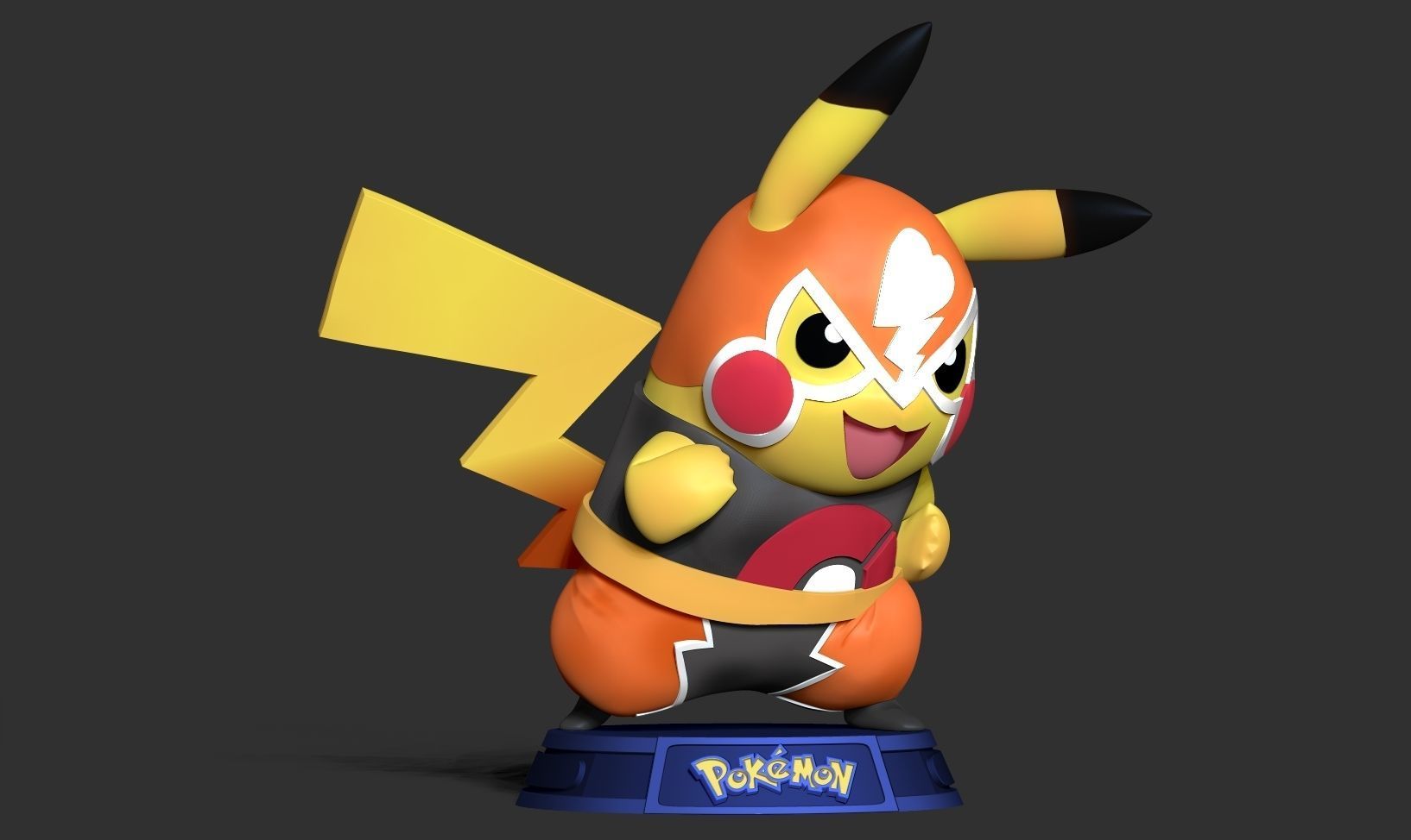 Pikachu Libre 3D print model_17