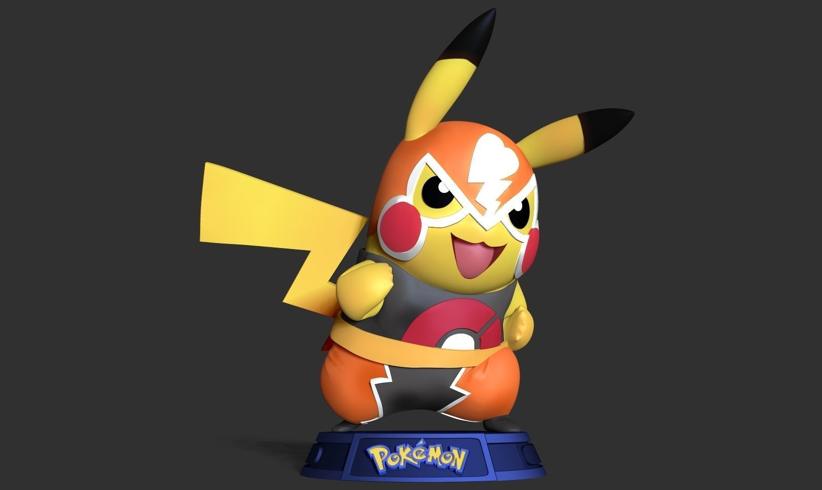 Pikachu Libre 3D print model_8