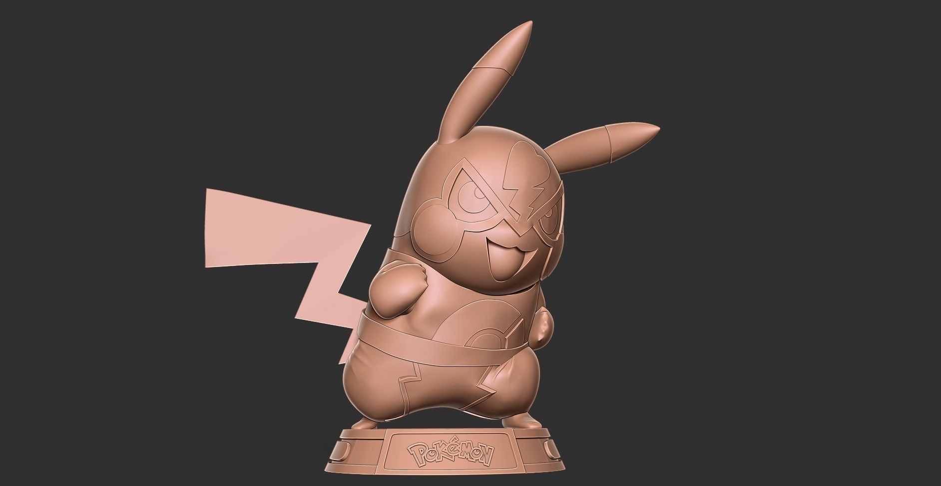 Pikachu Libre 3D print model_11