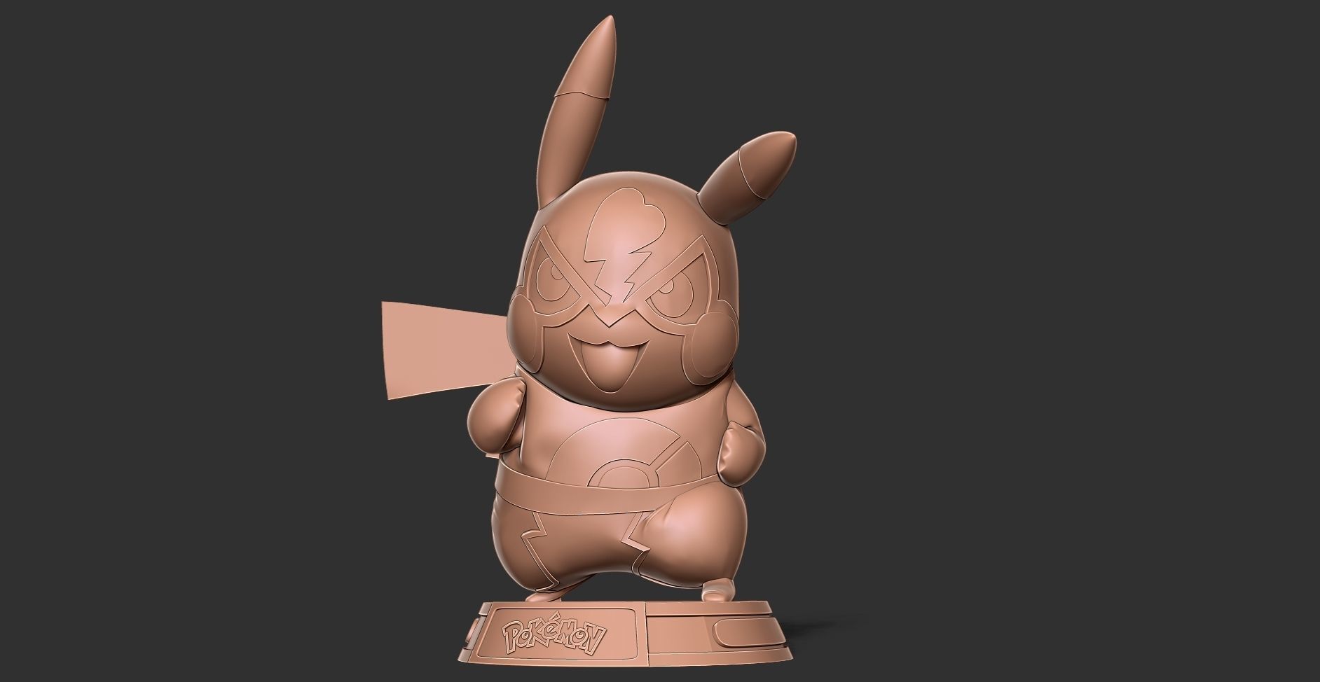 Pikachu Libre 3D print model_9