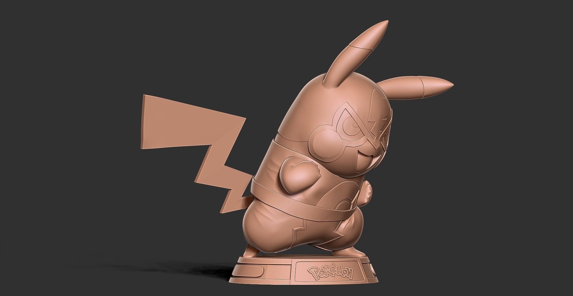 Pikachu Libre 3D print model_18