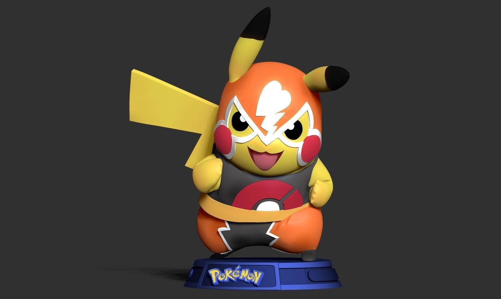 Pikachu Libre 3D print model_12