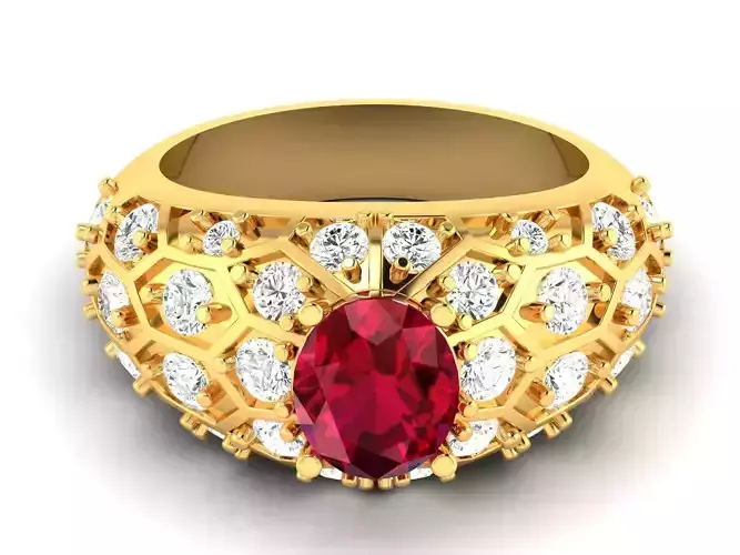 Solitaire Wedding Engagement Women Ring 3dm STL OBJ FBX Render