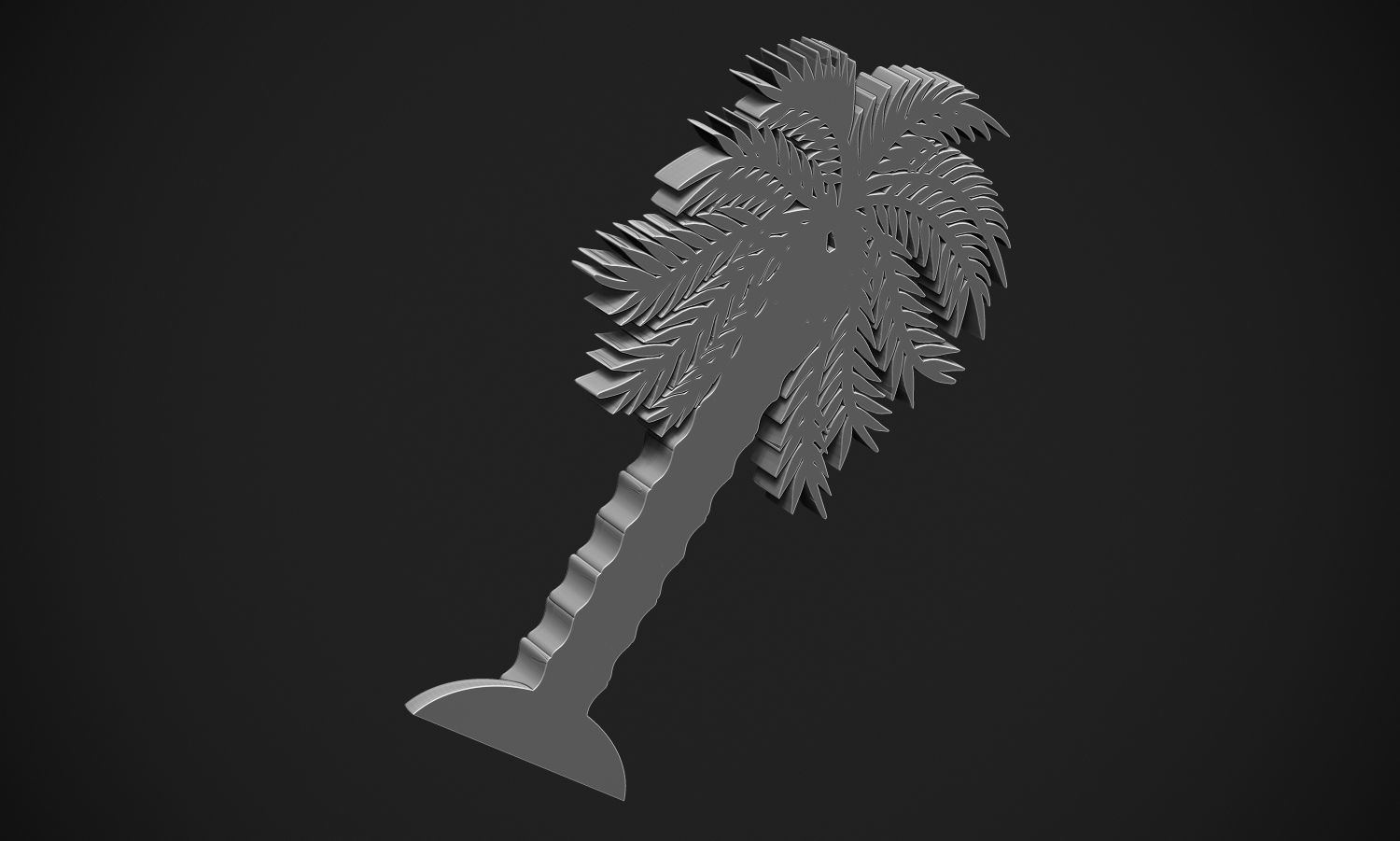 Palm Relief 3D print model_2