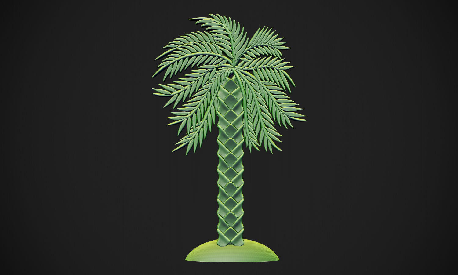 Palm Relief 3D print model_4