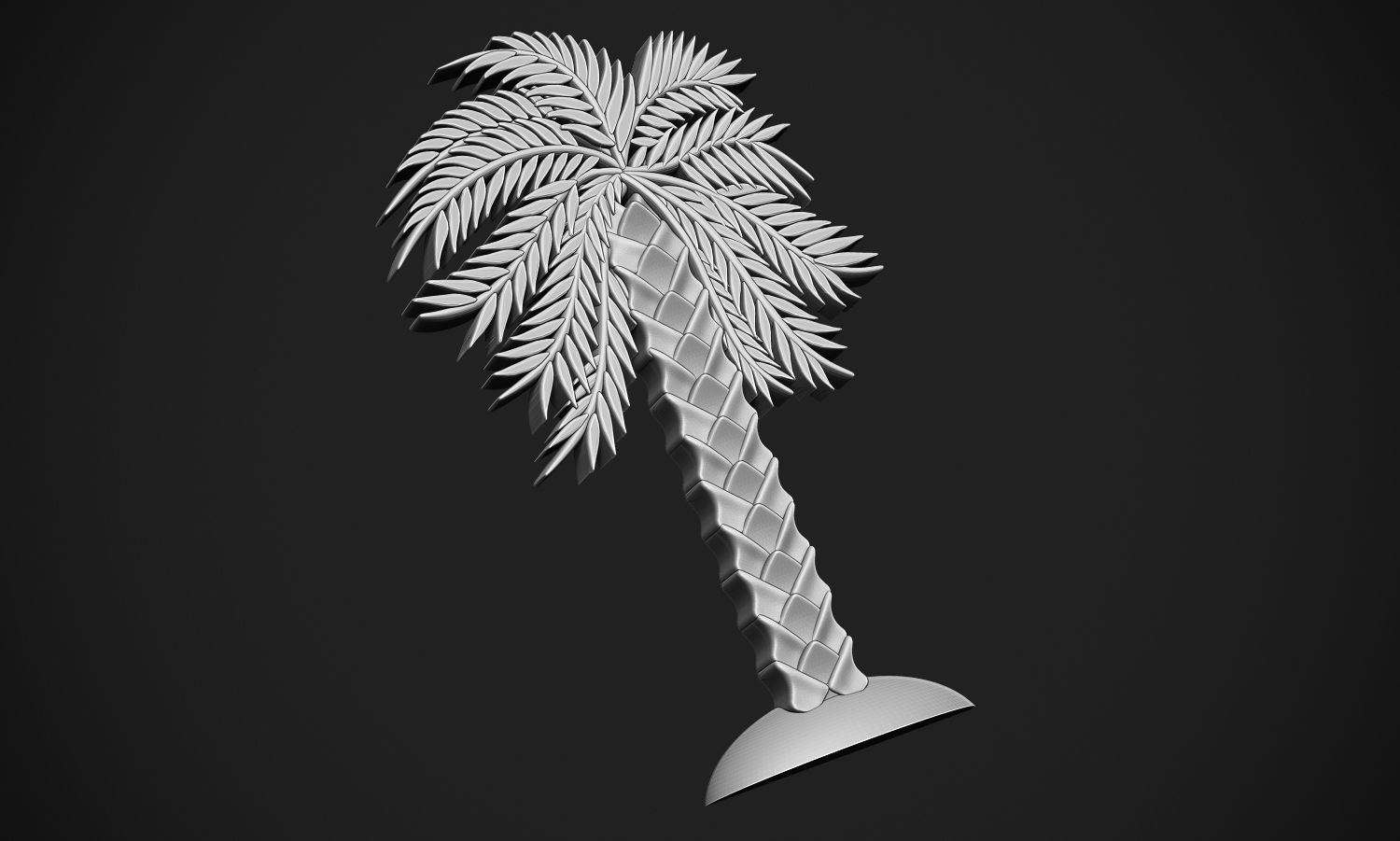 Palm Relief 3D print model_1