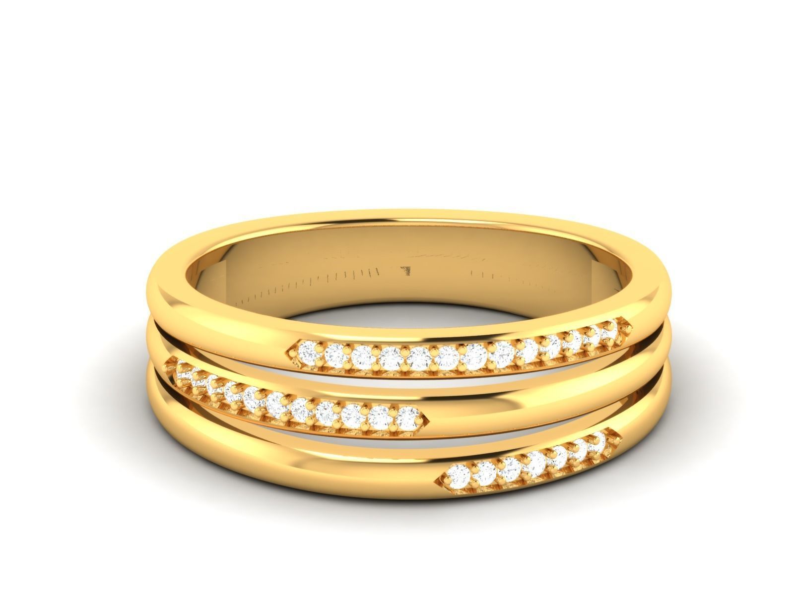 Solitaire Wedding Engagement Women Ring 3dm STL OBJ FBX Render 3D print model_7