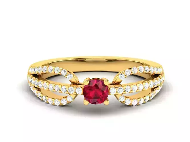 Solitaire Wedding Engagement Women Ring 3dm STL OBJ FBX Render