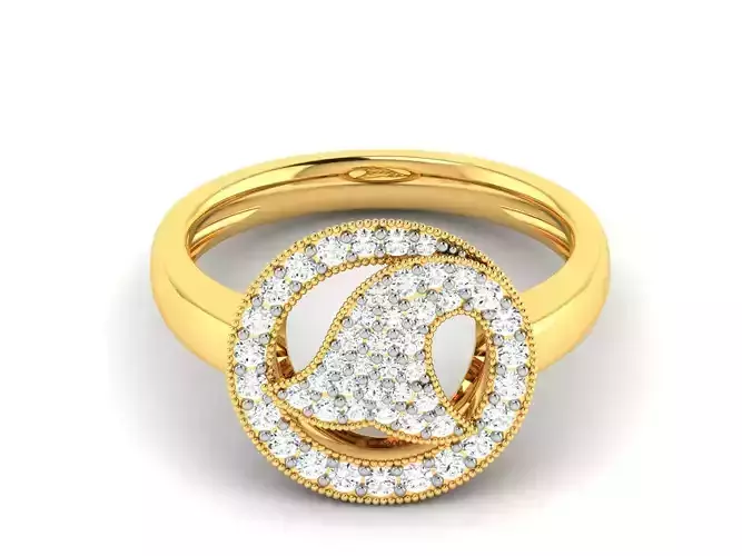 Solitaire Wedding Engagement Women Ring 3dm STL OBJ FBX Render