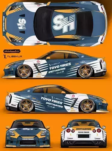 GTR 3D nissan gt-r wrap design