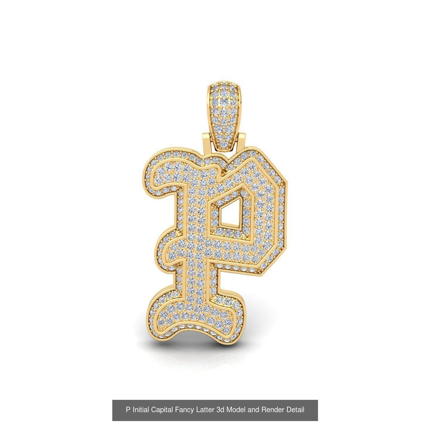 All Initial Capital Latter Collection 3d model And Render Detail _14