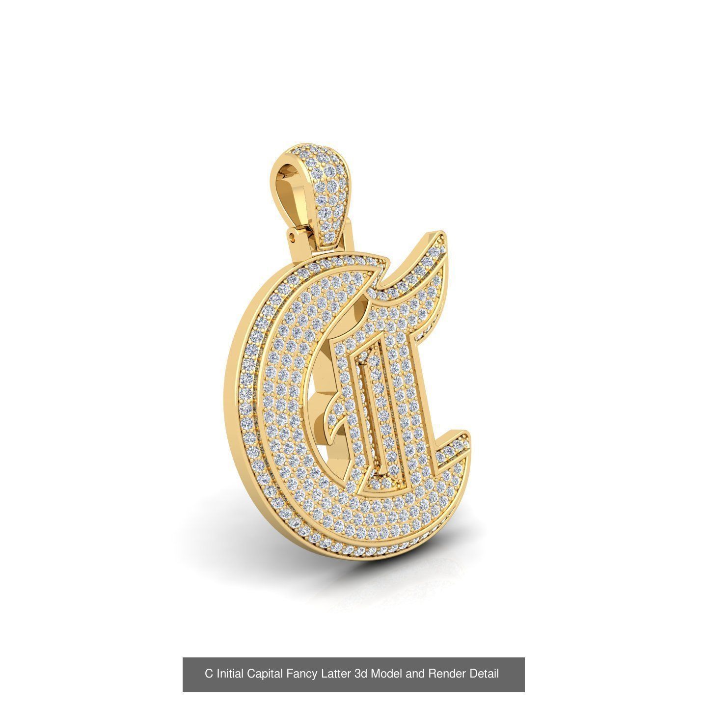 All Initial Capital Latter Collection 3d model And Render Detail _27