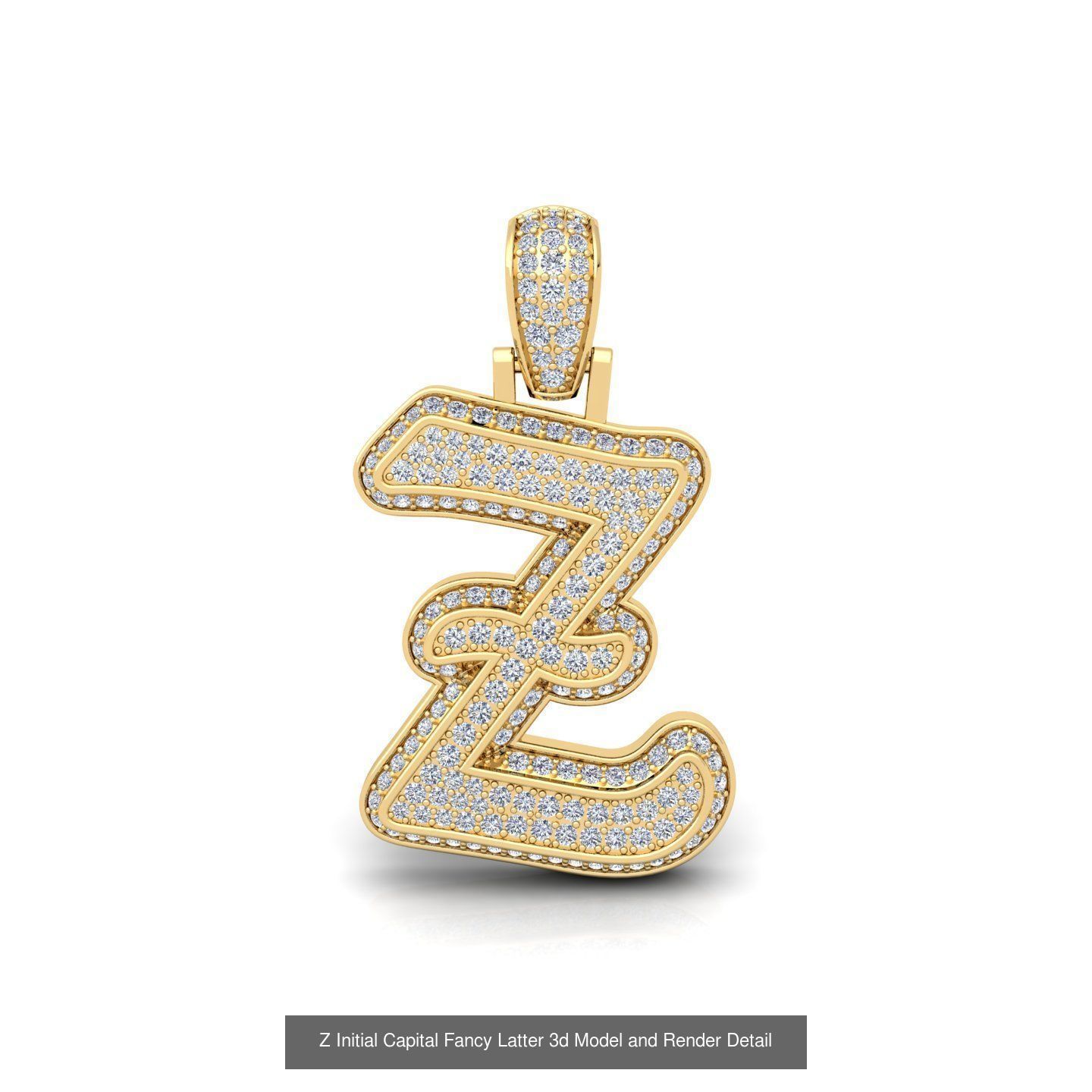 All Initial Capital Latter Collection 3d model And Render Detail _4