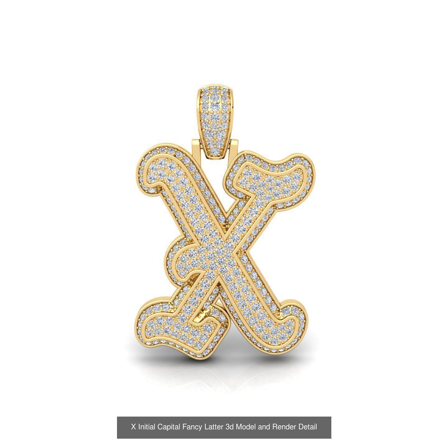 All Initial Capital Latter Collection 3d model And Render Detail _6