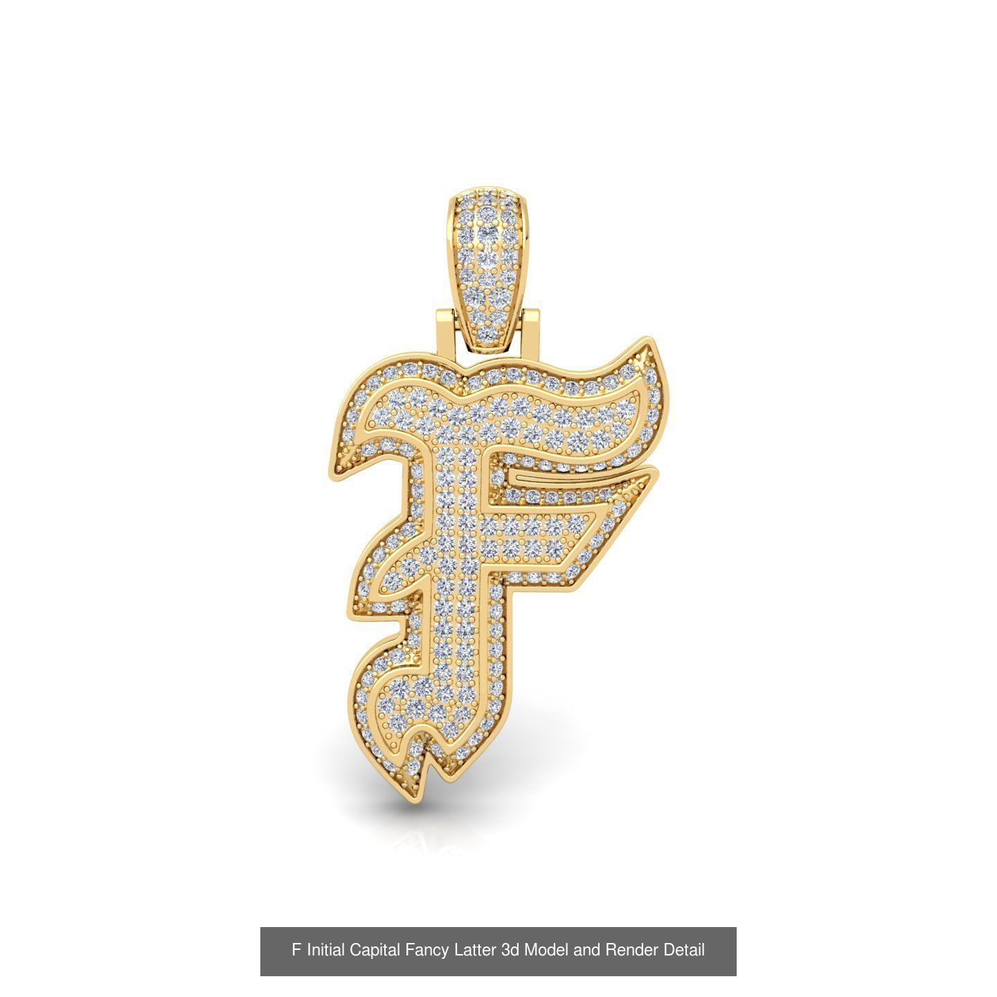 All Initial Capital Latter Collection 3d model And Render Detail _24