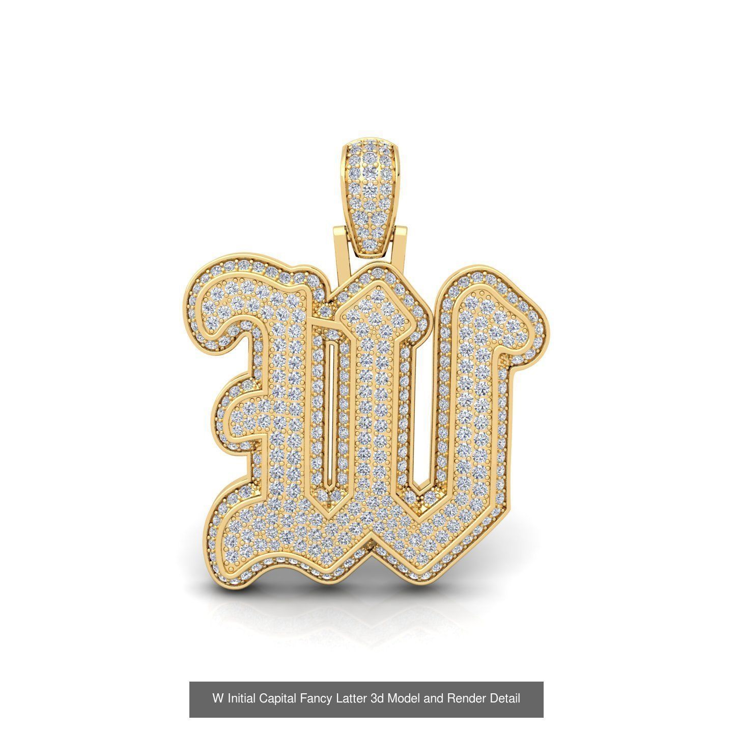 All Initial Capital Latter Collection 3d model And Render Detail _7