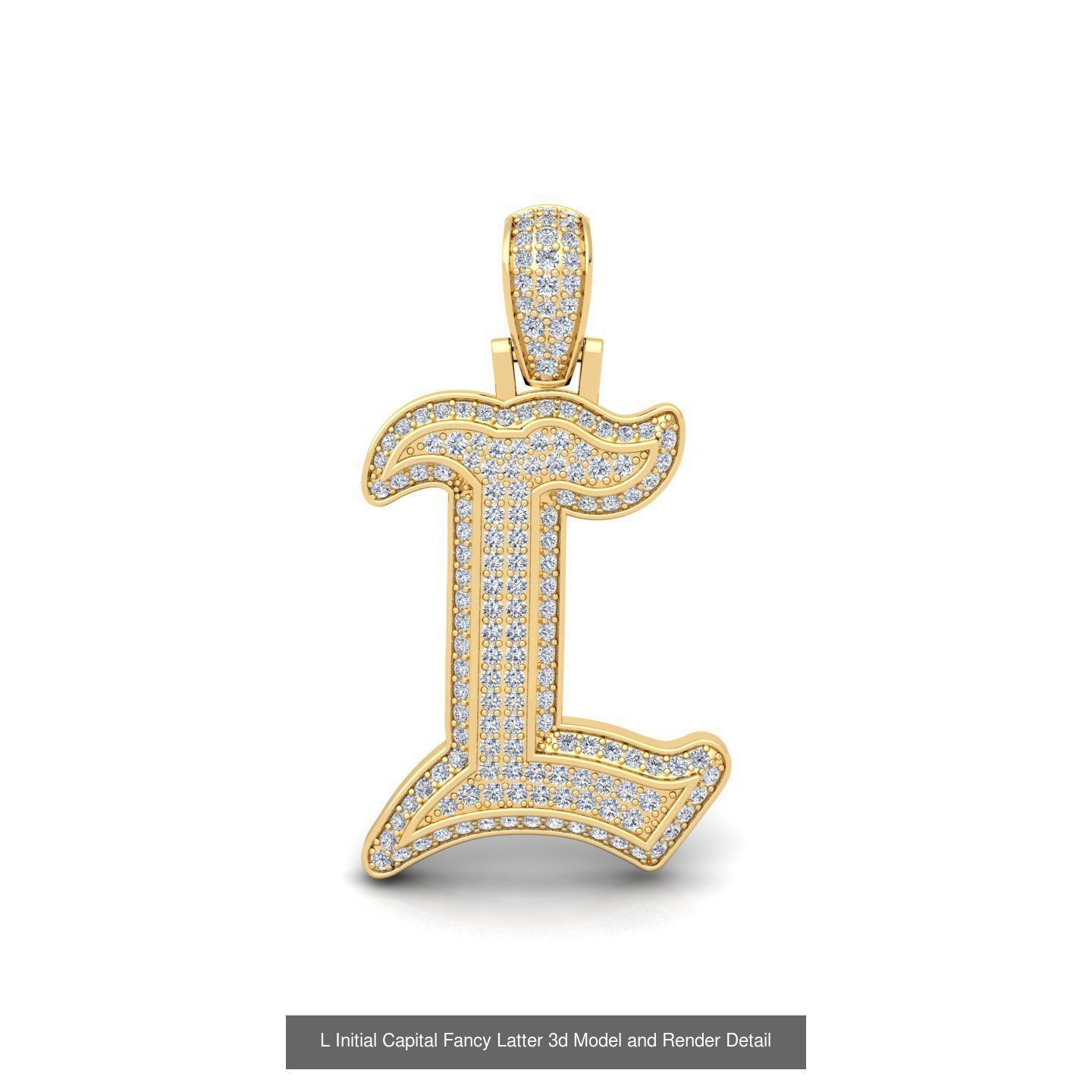 All Initial Capital Latter Collection 3d model And Render Detail _18