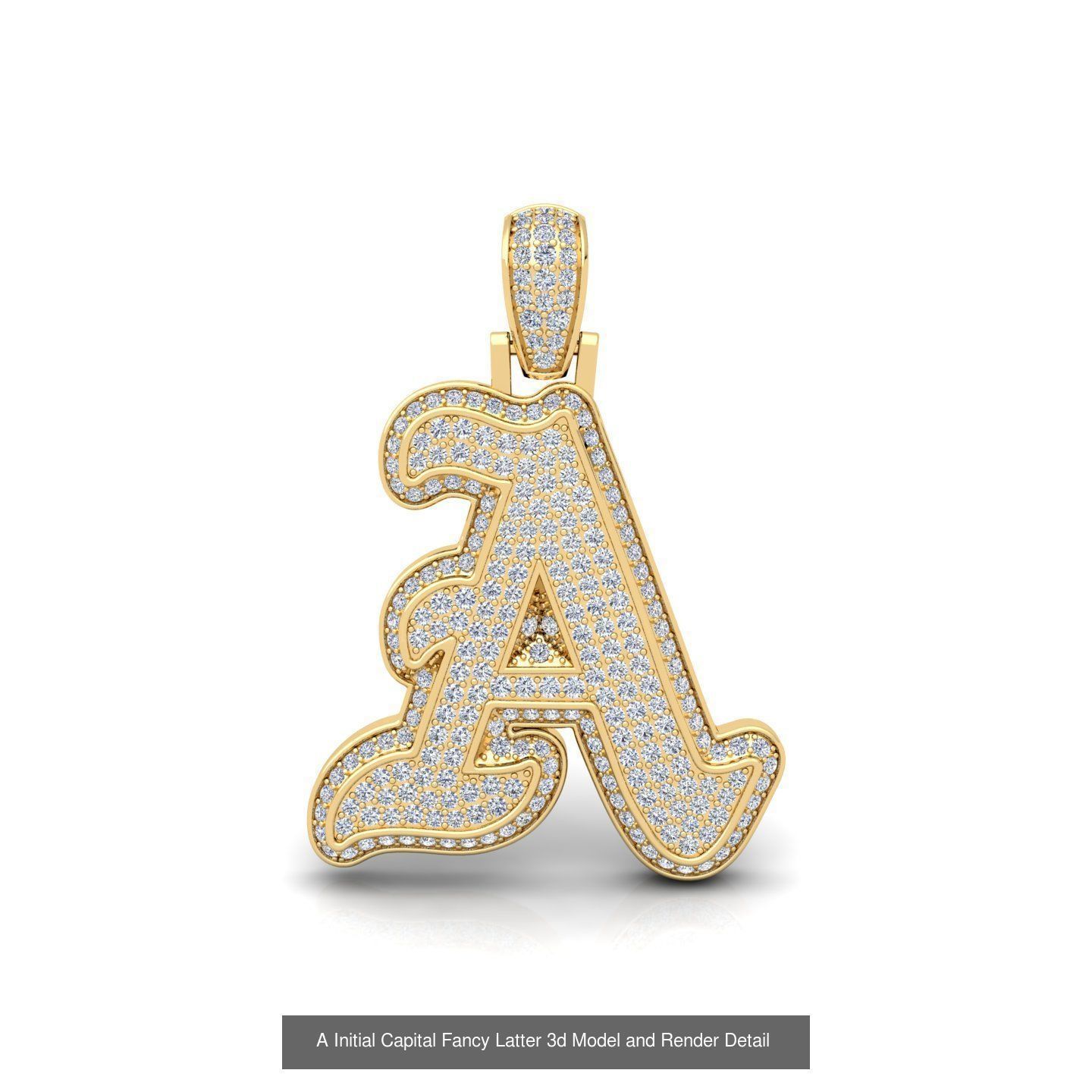 All Initial Capital Latter Collection 3d model And Render Detail _29