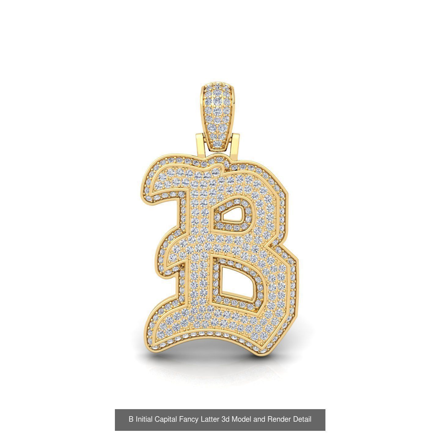 All Initial Capital Latter Collection 3d model And Render Detail _28