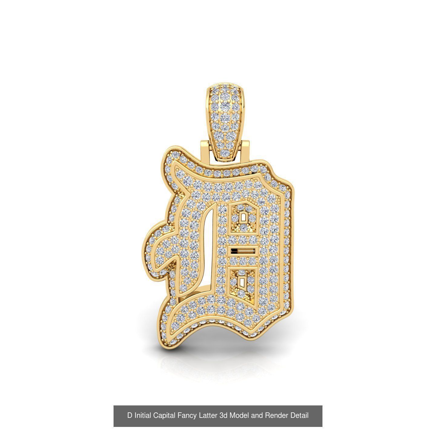 All Initial Capital Latter Collection 3d model And Render Detail _26