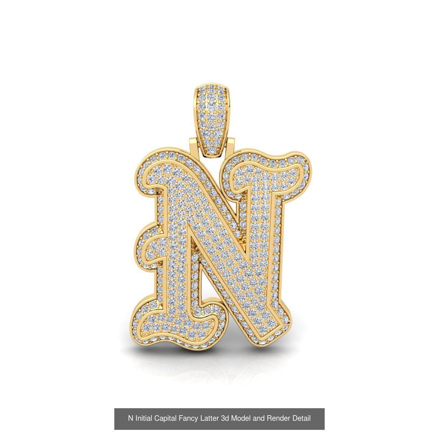 All Initial Capital Latter Collection 3d model And Render Detail _16