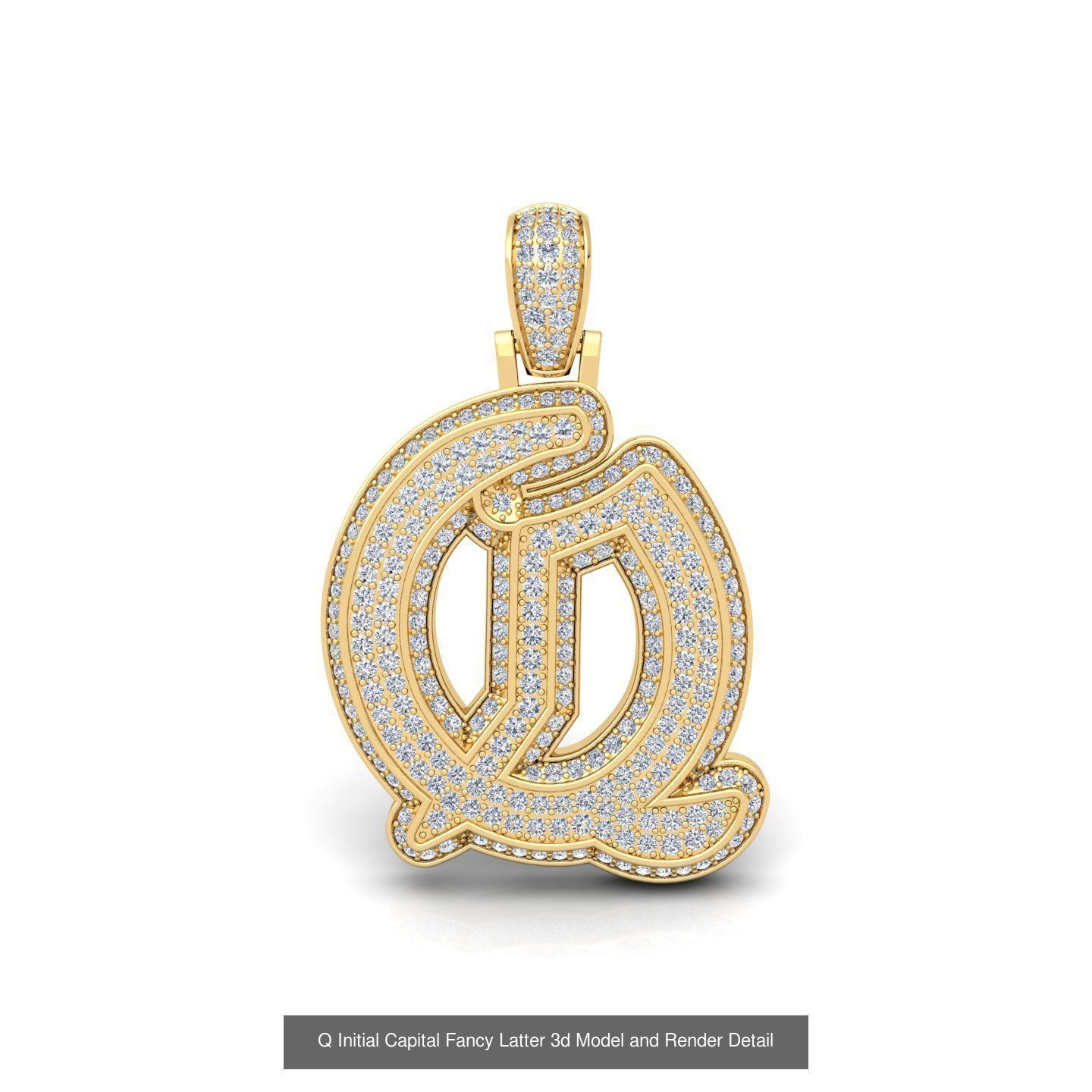 All Initial Capital Latter Collection 3d model And Render Detail _13