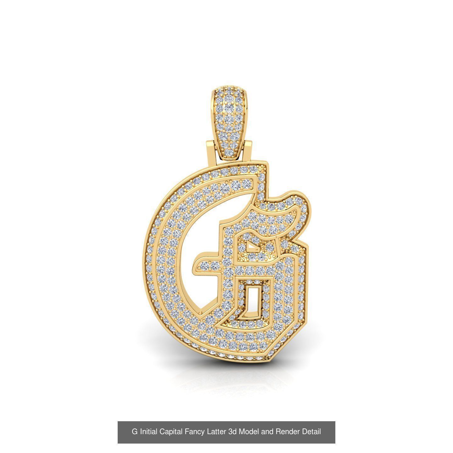 All Initial Capital Latter Collection 3d model And Render Detail _23