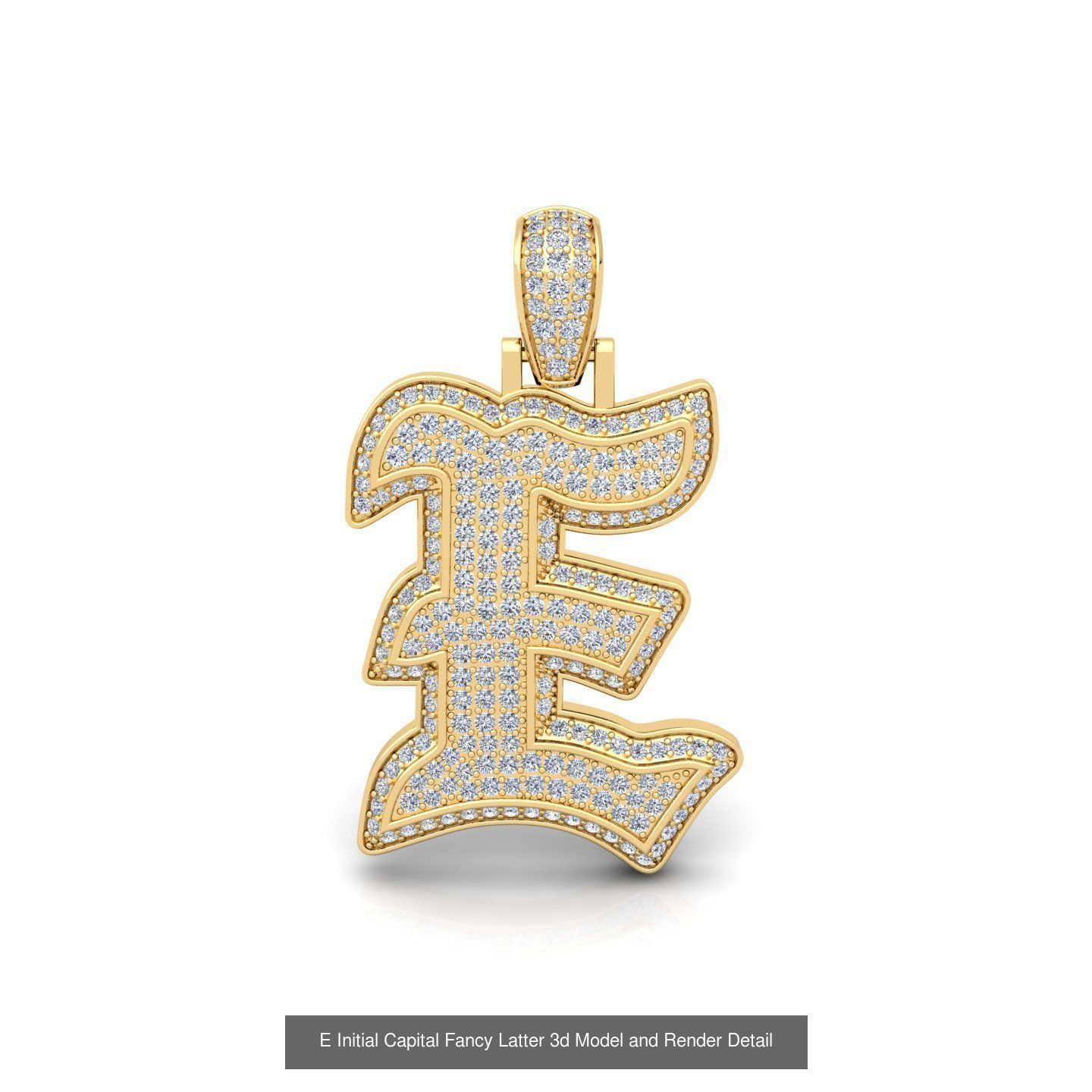 All Initial Capital Latter Collection 3d model And Render Detail _25