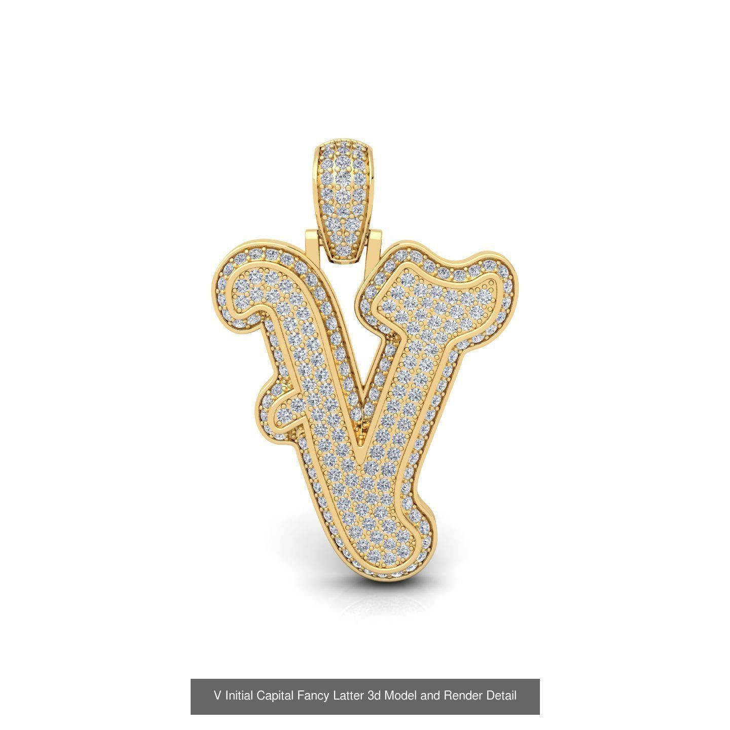 All Initial Capital Latter Collection 3d model And Render Detail _8